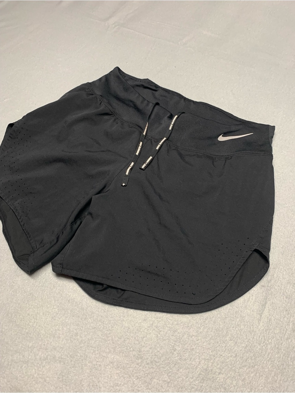 Nike Black Women's Athletic Running Shorts with Swoosh